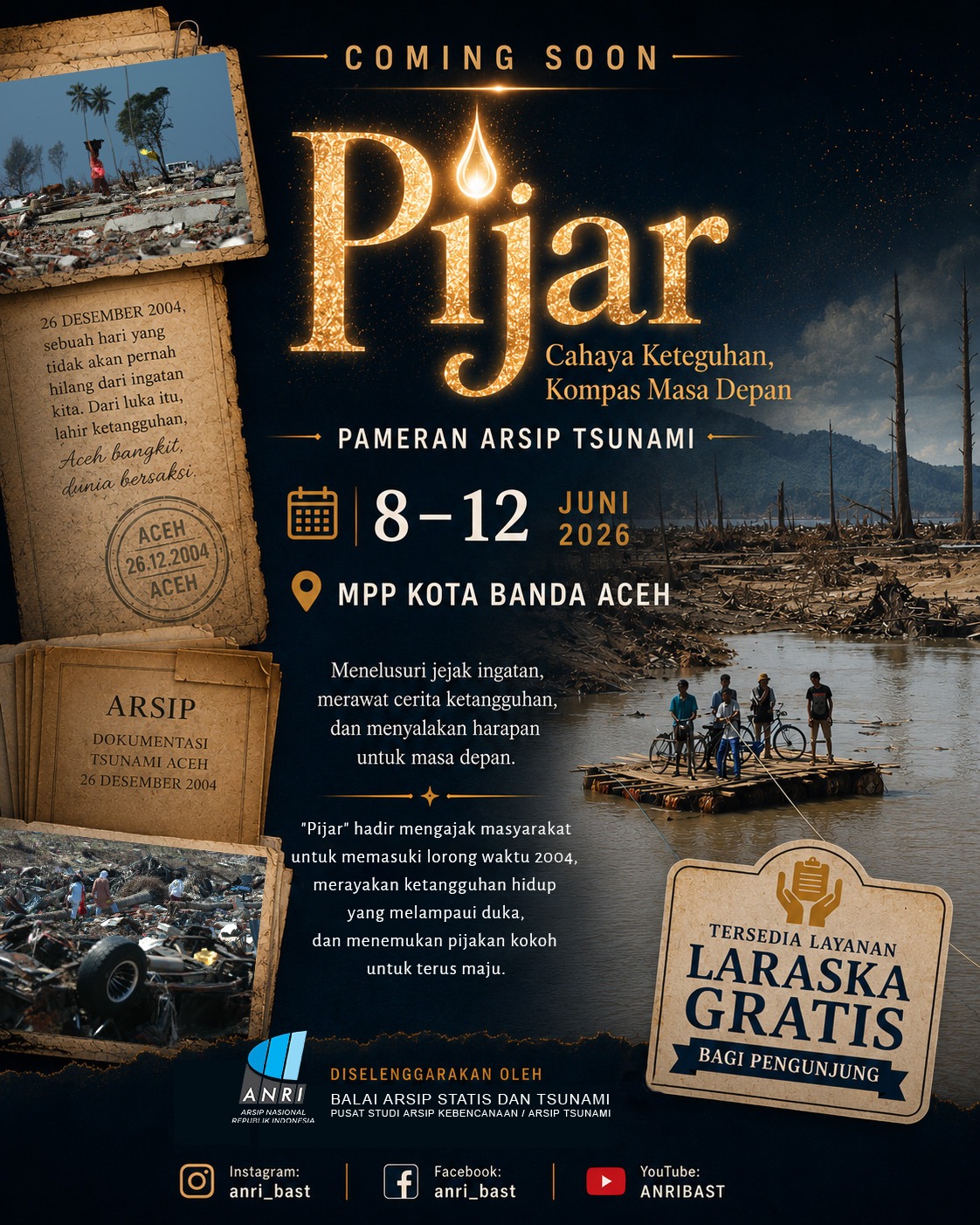 Pameran Arsip Tsunami “PIJAR” dan LARASKA akan Hadir di MPP Kota Banda Aceh